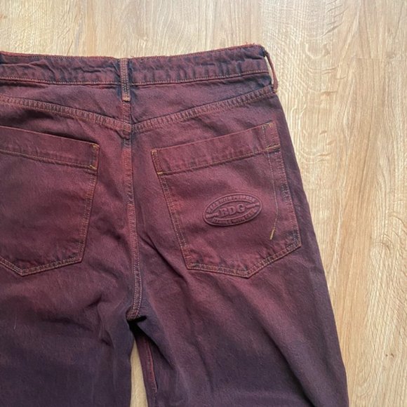 BDG Jeans Urban Outfitters Wide Leg Baggy Red Wash Jeans - Picture 3 of 4